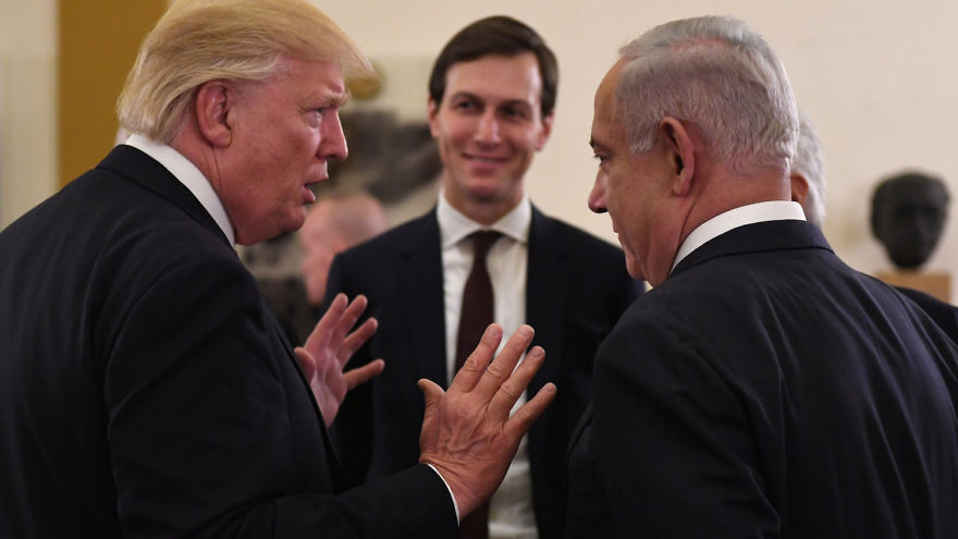 Click to enlarge Trump Kushner Netanyahu