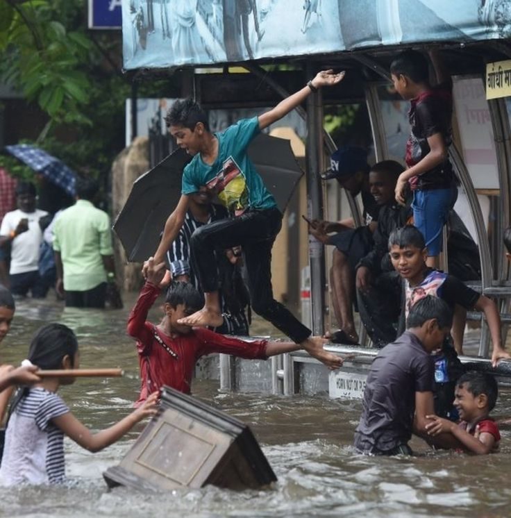 The city's low-lying areas have turned into flood zones
