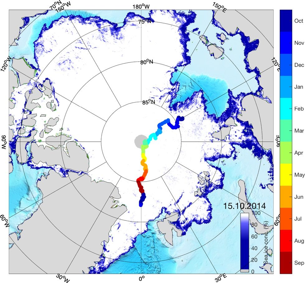 Arctic ice chart