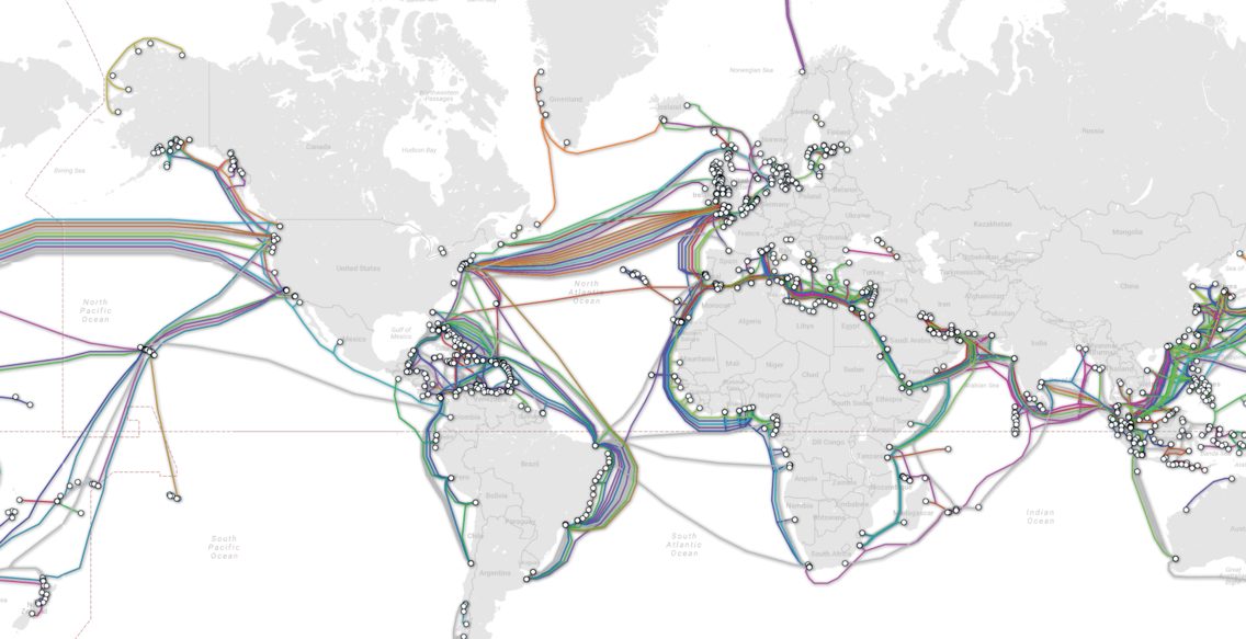 Click to enlarge map global undersea internet cables