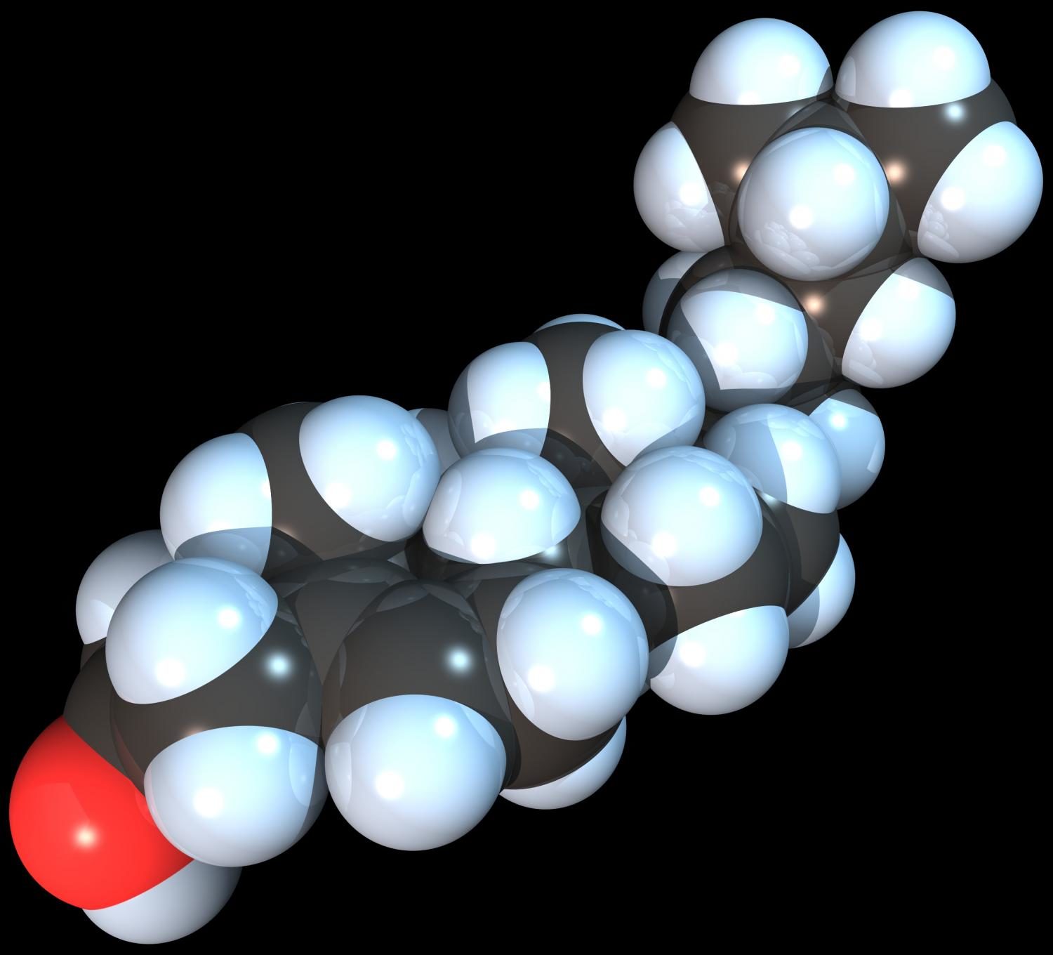 Click to enlarge cholesterol molecule
