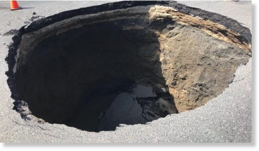 The sinkhole is located on the corner of Avonhurst and Elphinstone.