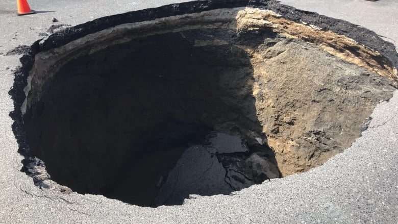 The sinkhole is located on the corner of Avonhurst and Elphinstone.