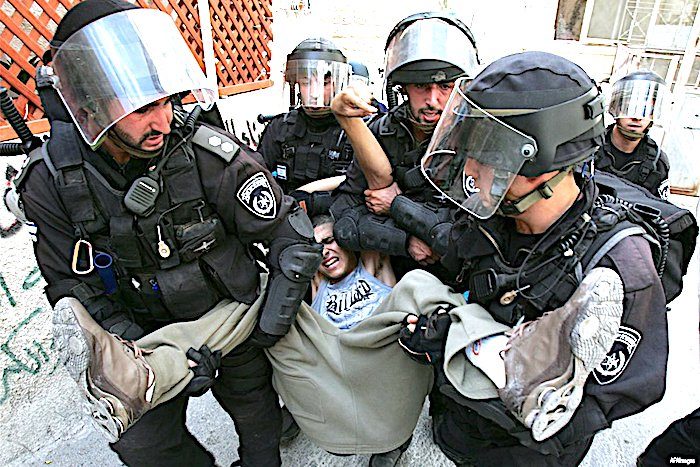 Arrested Palestinian boy