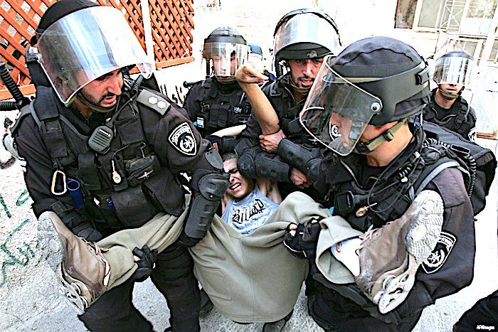 Click to enlarge Arrested Palestinian boy