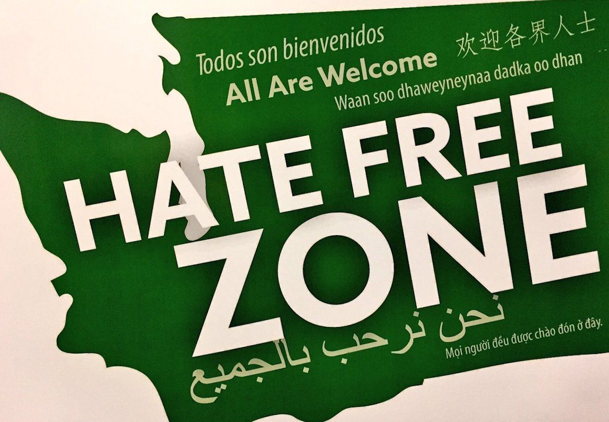 Click to enlarge hate free zone