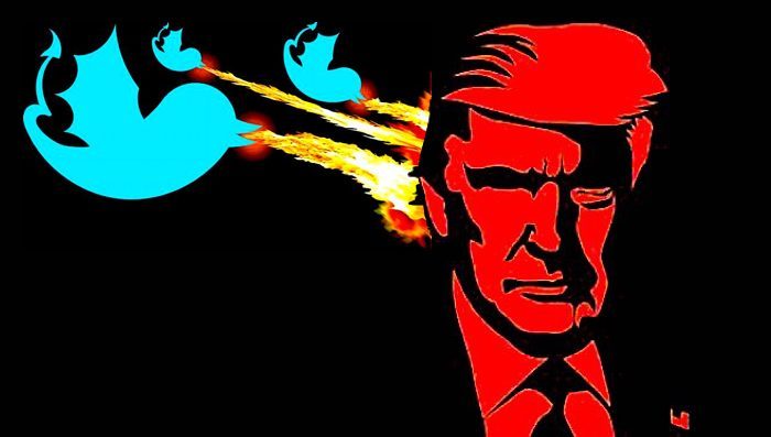 Trump figure,twitter drags