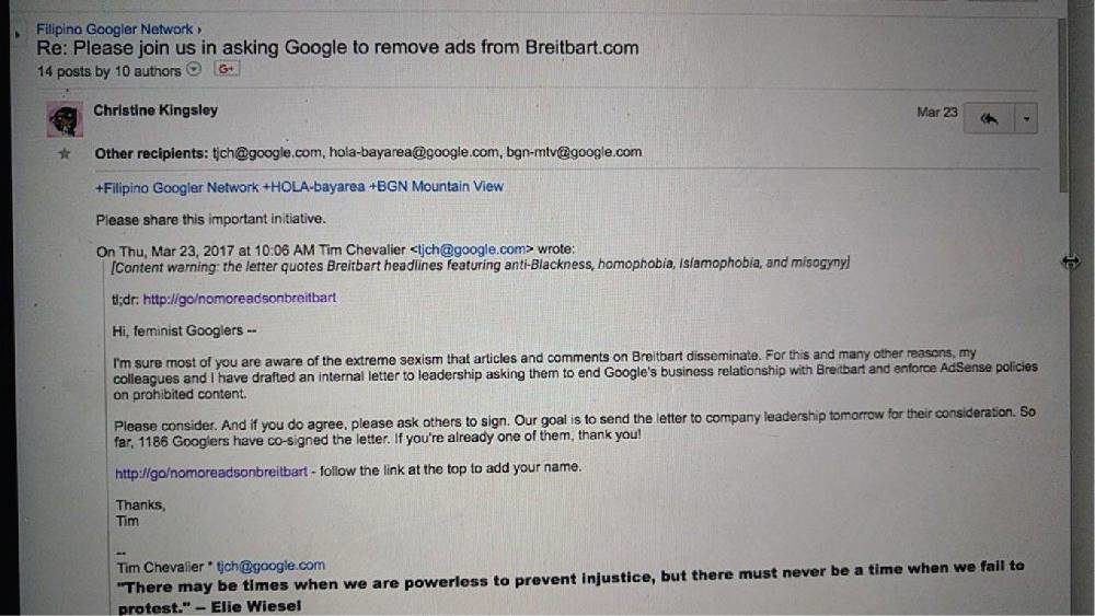 internal google petition breitbart