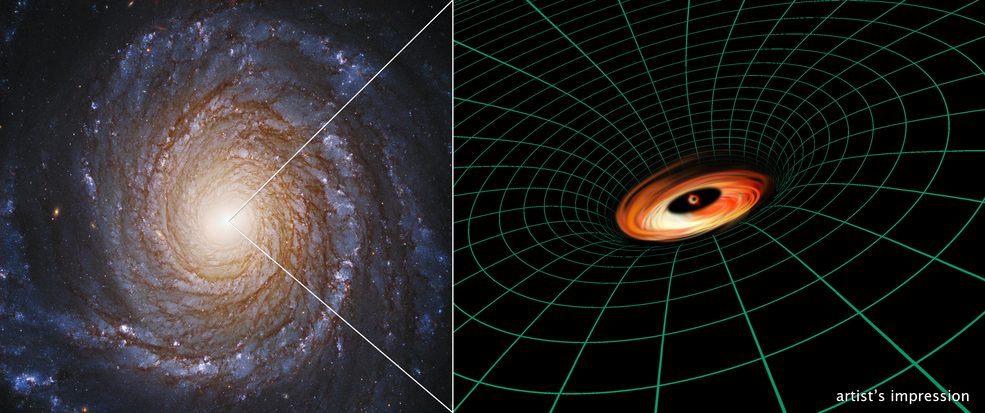 Click to enlarge spiral galaxy NGC 3147 black hole
