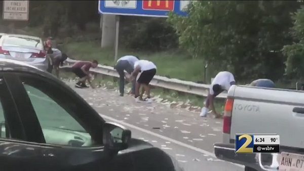 Cash on highway
