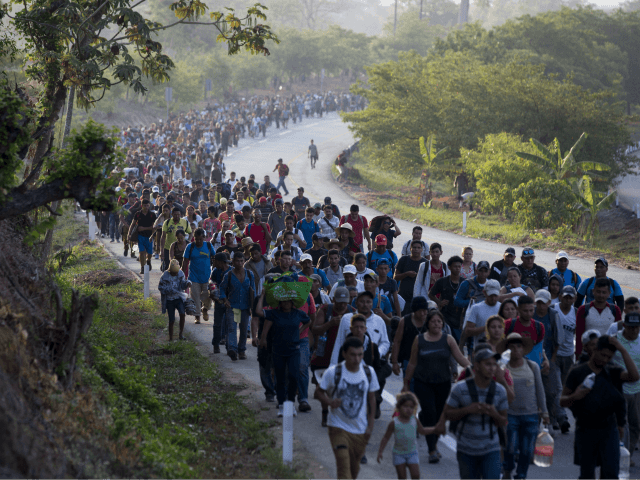 Click to enlarge Central American migrant caravan