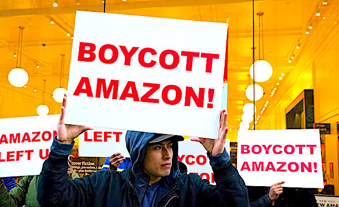 Click to enlarge Protesting Amazon