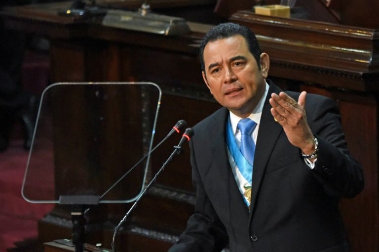 Click to enlarge Guatemalan President Jimmy Morales