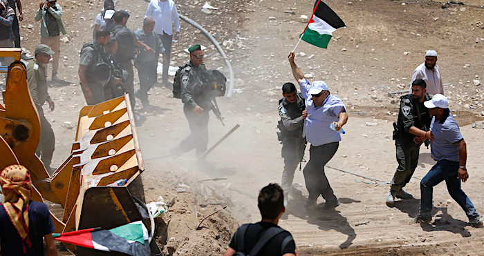 Click to enlarge Palestinian and flag