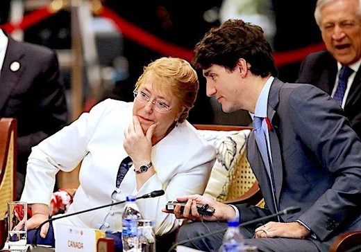 Click to enlarge Trudeau/Bachelet