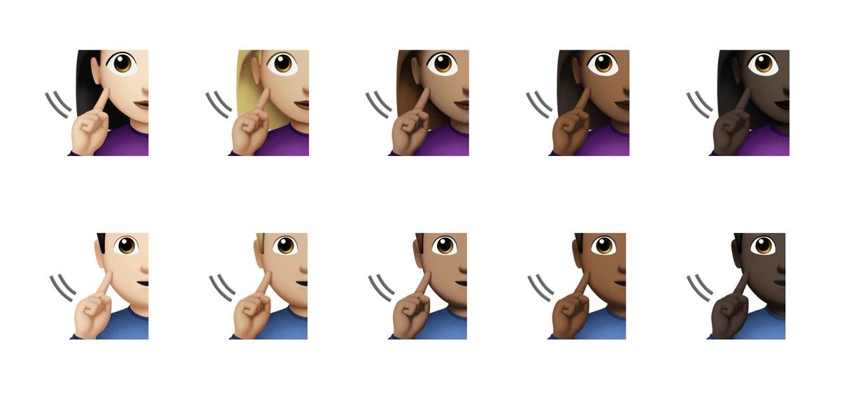 Click to enlarge Apple deaf sign emoji