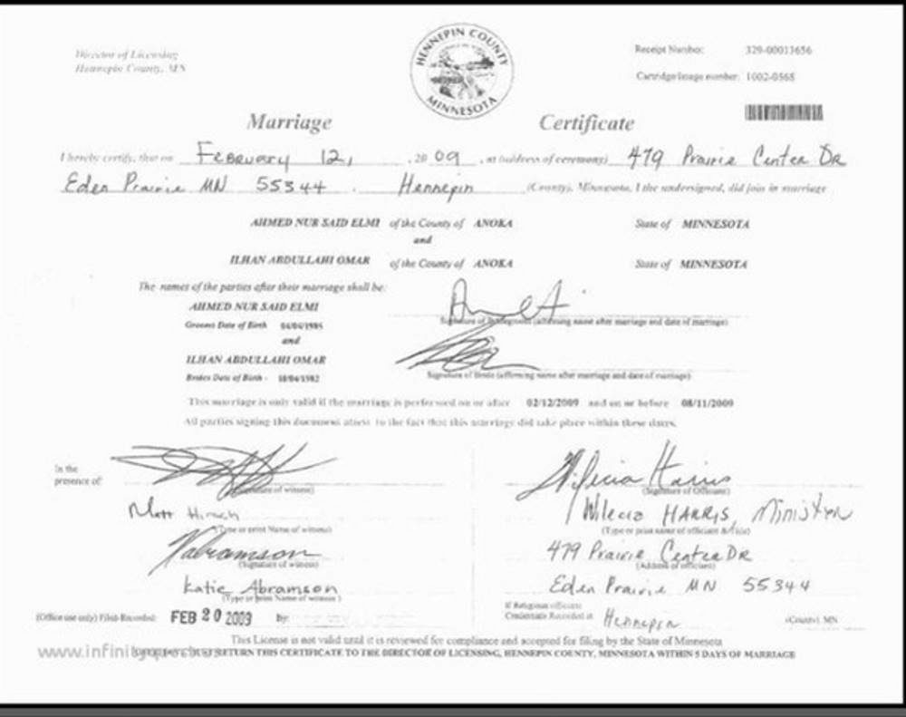 Click to enlarge omar wedding certificate husband w