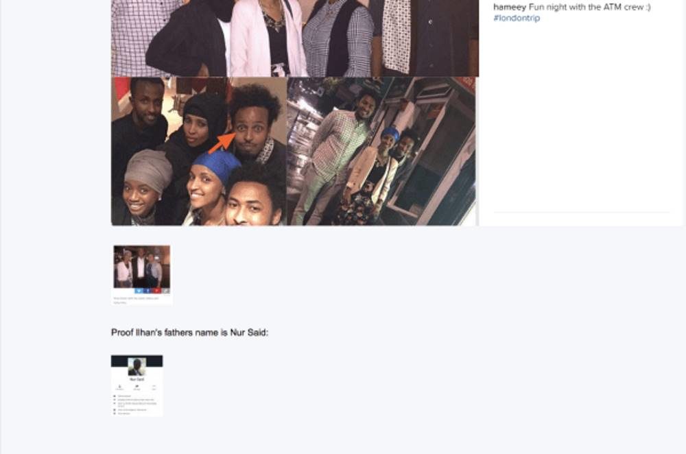 Click to enlarge post allege omar married brother