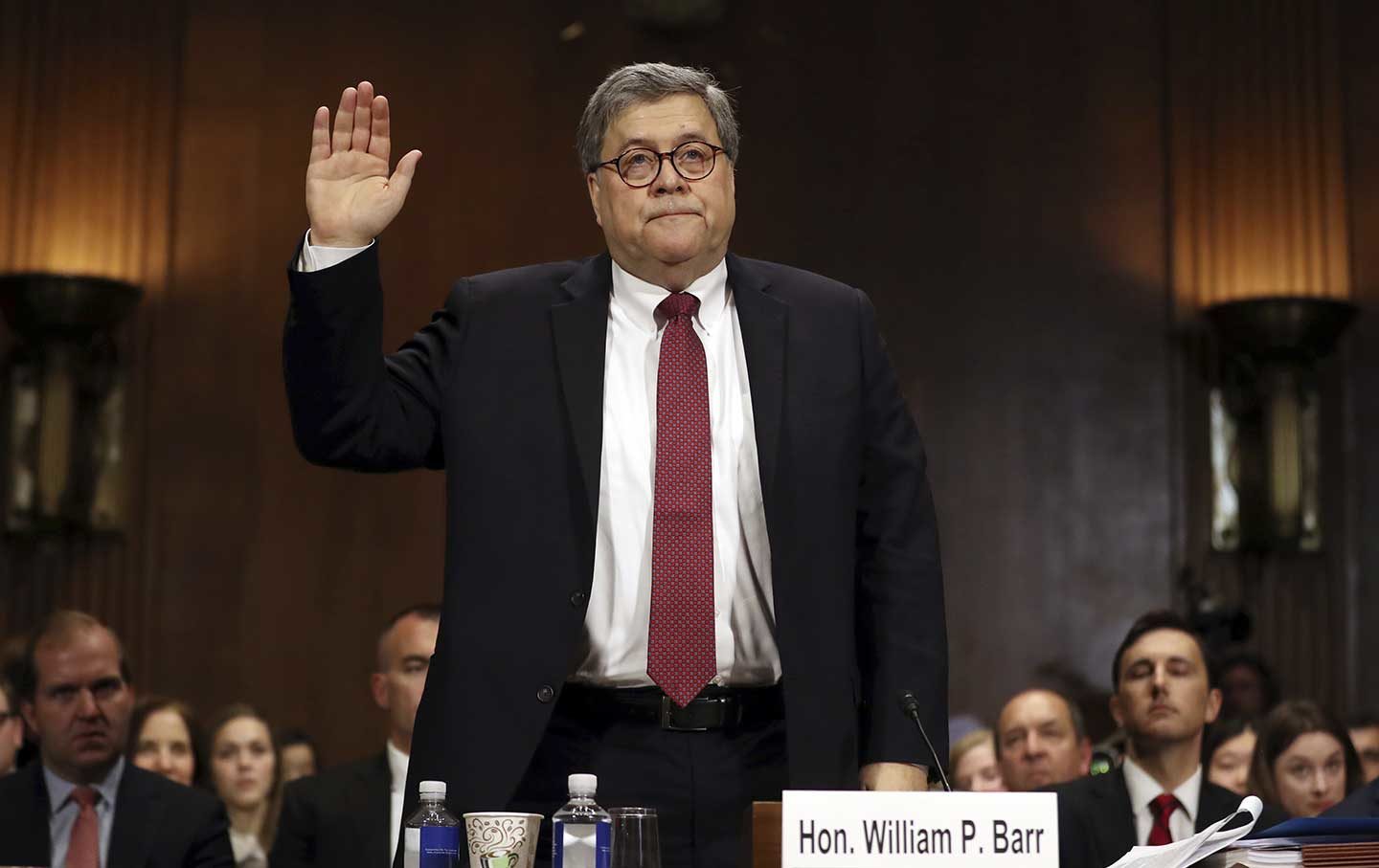 Click to enlarge William Barr swearing in