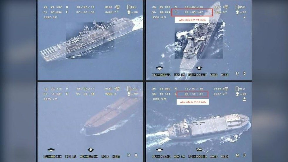 drone footage Iran seized tanker stena impero