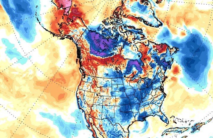 Cold map USA