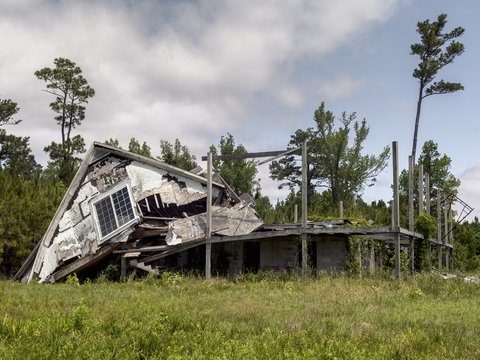 Melvin's wrecked house
