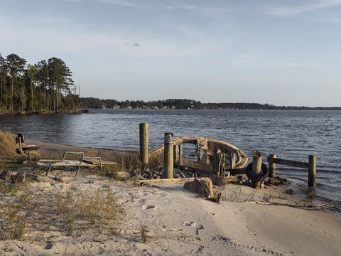 Click to enlarge Debris on beach