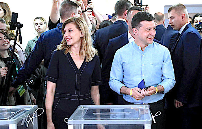 Zelenskiy and Olena.