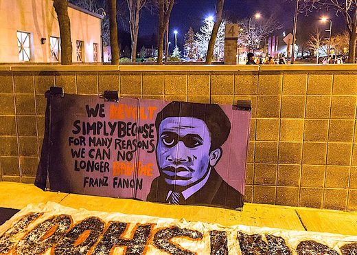Franz Fanon banner Minneapolis