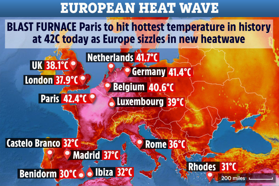 European heatwave Alltime high temperature records smashed in