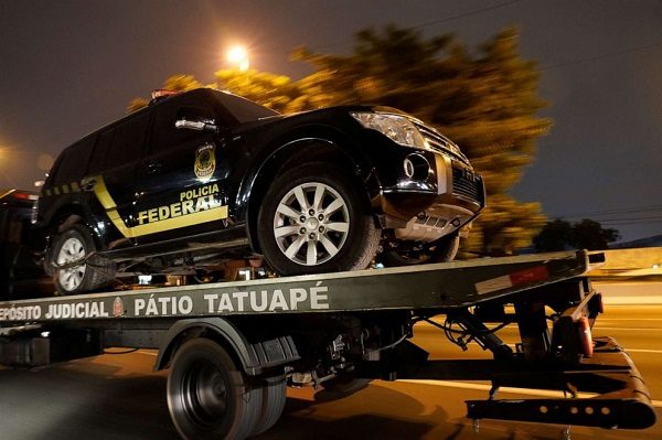 A fake police truck