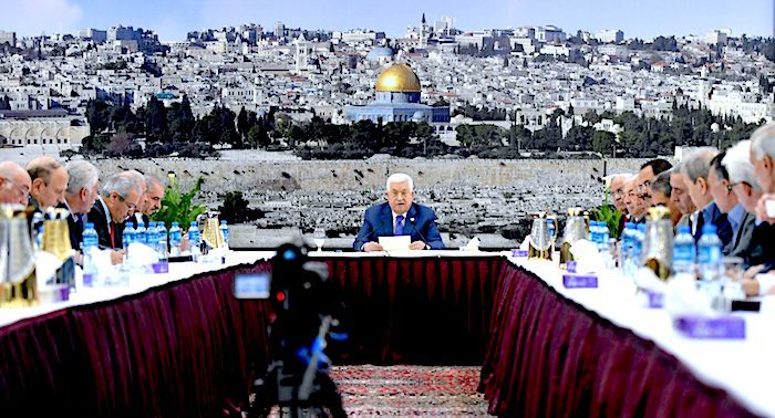 Click to enlarge Abbas/leadership meeting