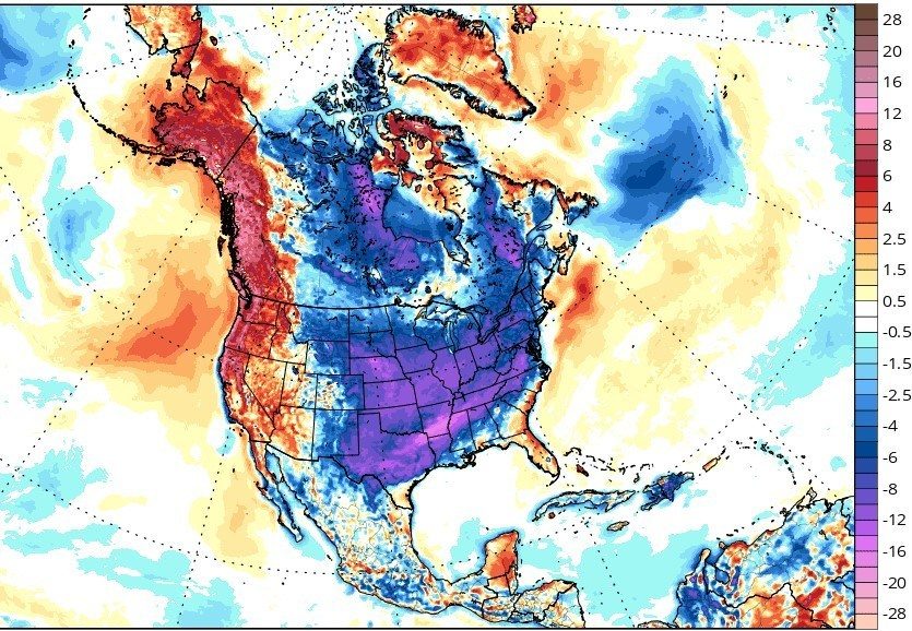 ice age cold north america