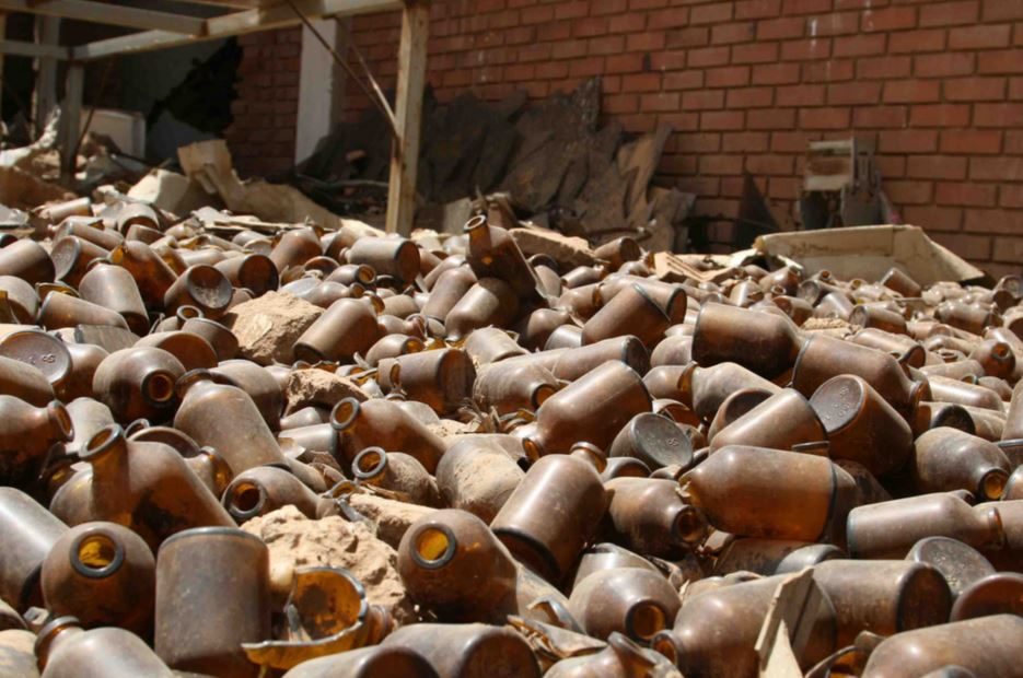 Medicine bottles Sudan