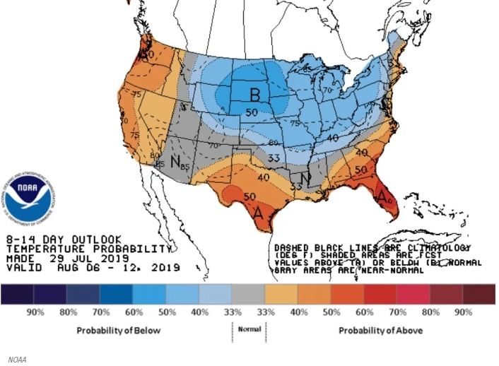 Click to enlarge NOAA temp outlook