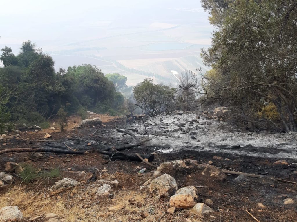 Click to enlarge Mount tabor israel wildfire