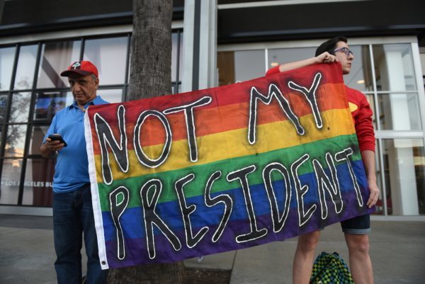 Click to enlarge LGBT protest trump