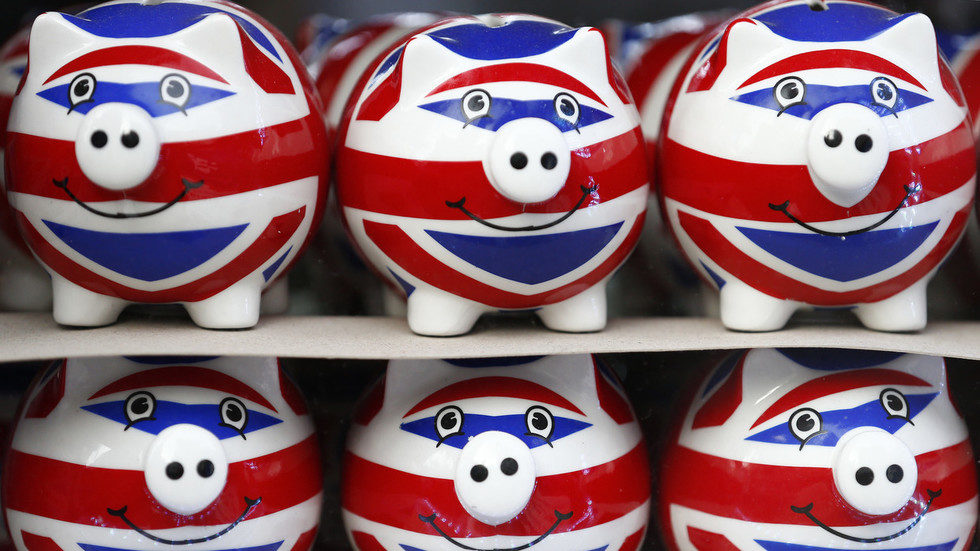 brexit british flag piggy banks