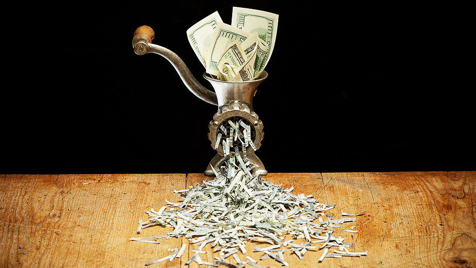 Click to enlarge dollar drop shredder grinder