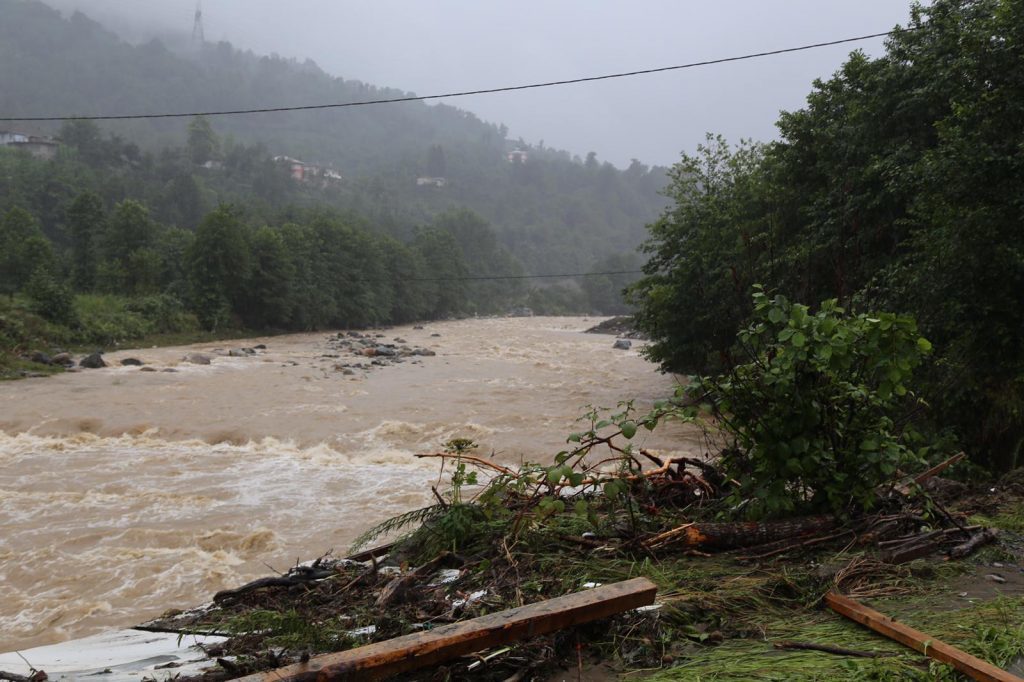 Floods in Rize, Turkey, August 2019.