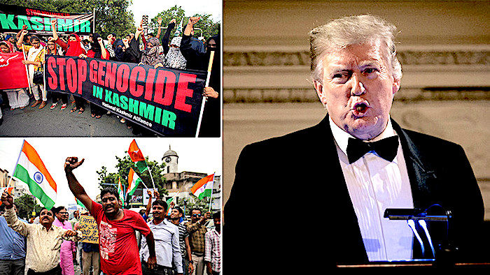 Click to enlarge Protesters/Trump