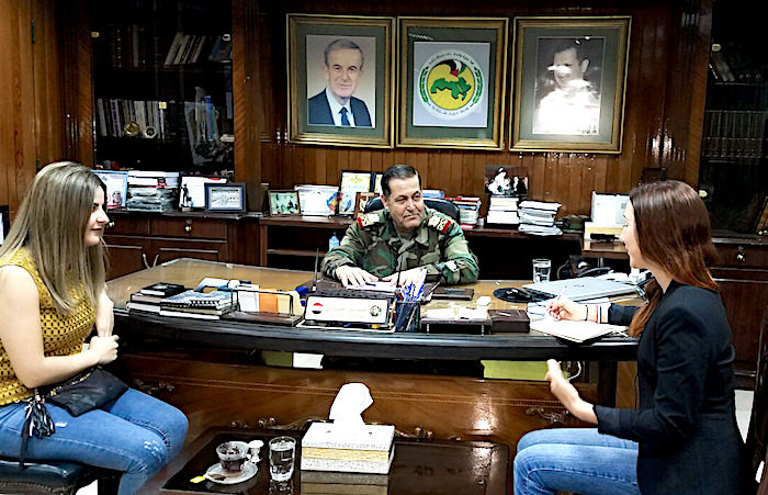 Click to enlarge Syrian General Hassan Hassan, Eva Bartlett