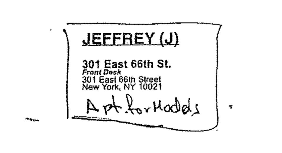 Click to enlarge manhatten apartment epstein book entry