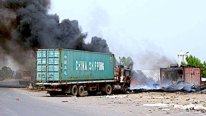China truck fire