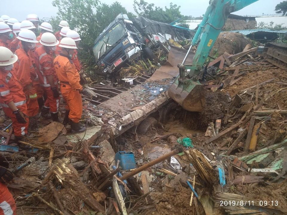 Landslide in Paung Township, Mon State,