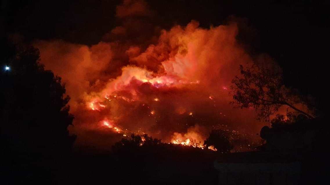 Fire in Ymittos, Athens, Greece last night, August 11/12