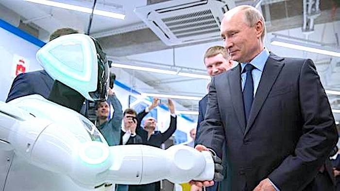 Putin and robot