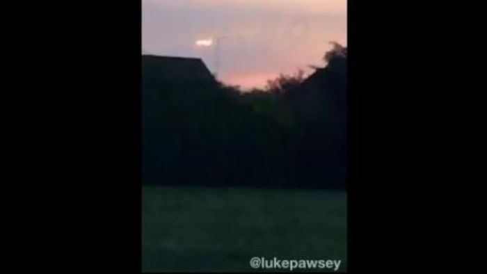 The 'fireball' seen over Brixworth.