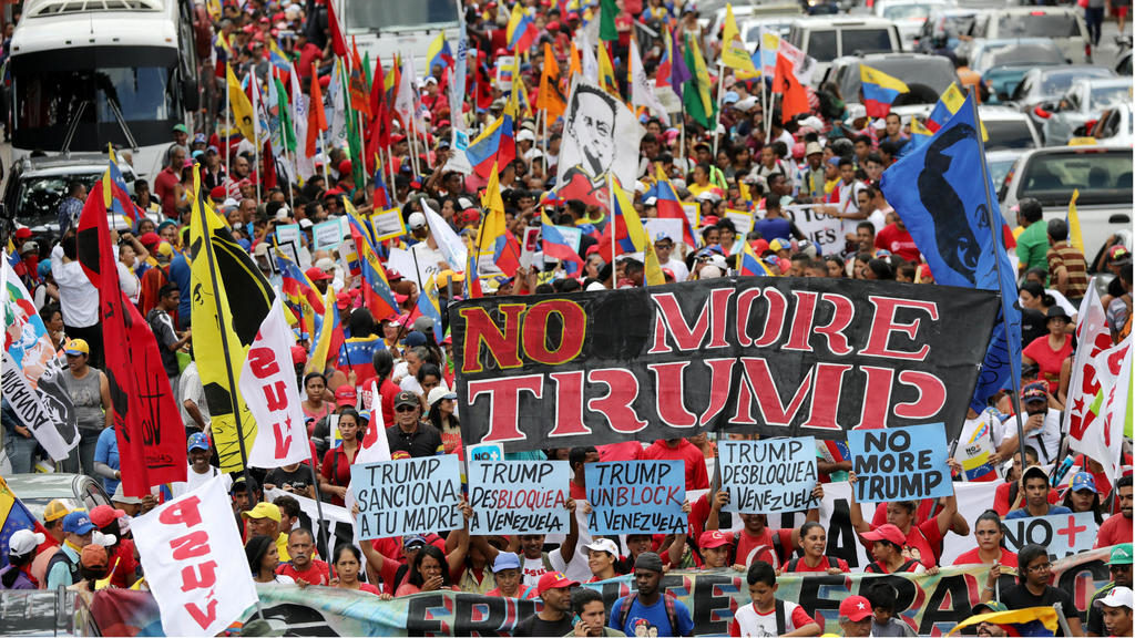 Anti-sanctions march Caracas Venezuela