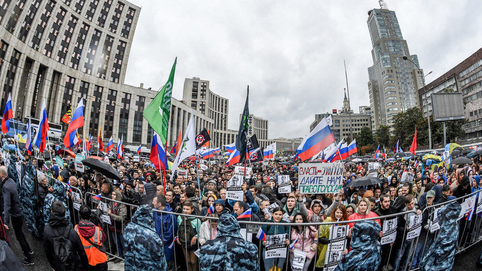 A protest rally in Moscow